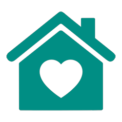 House with heart inside